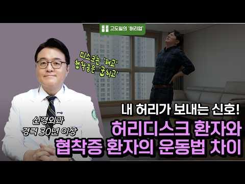 숙이면 디스크, 펴면 협착증? 1분 만에 구분하는 내 허리 맞춤 운동