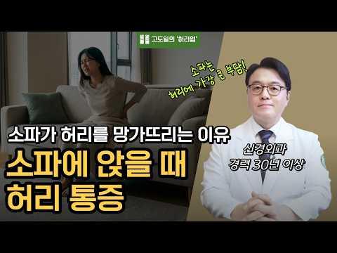 쇼파가 허리 건강에 독이 될 수도 있다구요?